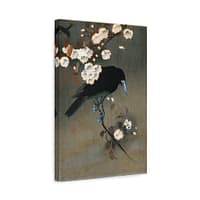 15609969157813900993_2048-1.jpeg Crow and Blossom – Ohara Koson (c. 1910) – Japanese Woodblock Canvas Print
