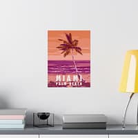 15894302924653934828_2048-1.jpeg Miami, Florida - LUNE Original - Vintage Style Travel Poster Print