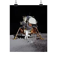 15969411375302842702_2048-1.jpeg Apollo 11 Lunar Lander, Buzz Aldrin on the Moon – NASA Photograph (1969) – Space Age Poster Print