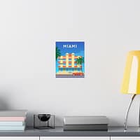 1623693327046502437_2048-1.jpeg Miami, Florida - LUNE Original - Vintage Art Deco Style Travel Poster Print