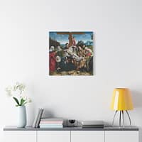 16652422026177045451_2048-1.jpeg The Descent from the Cross – Joos van Cleve (c. 1518-1520) – Renaissance Canvas Print