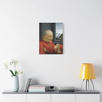 17150718175463521580_2048-1.jpeg An Old Man and His Grandson – Domenico Ghirlandaio (c. 1490) – Renaissance Canvas Print