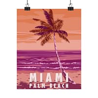 18133924620961397425_2048-1.jpeg Miami, Florida - LUNE Original - Vintage Style Travel Poster Print