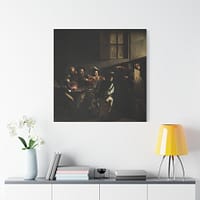 1941752735277563929_2048-1.jpeg The Calling of Saint Matthew – Caravaggio (c. 1599-1600) – Renaissance Canvas Print