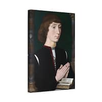 1959141732806176630_2048-1.jpeg Portrait of a Young Man at Prayer – Hans Memling (c. 1485-1490) – Renaissance Canvas Print
