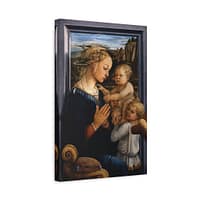 2218731117552962674_2048.jpeg Madonna and Child with Two Angels – Fra Filippo Lippi (c. 1465) – Renaissance Canvas Print