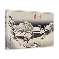 2256001290837157228_2048-1.jpeg Evening Snow at Kanbara – Utagawa Hiroshige (1833) – Japanese Woodblock Canvas Print