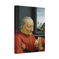 2432362099178163955_2048-1.jpeg An Old Man and His Grandson – Domenico Ghirlandaio (c. 1490) – Renaissance Canvas Print