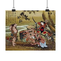 2559902233440324014_2048-1.jpeg Tametomo and the inhabitants of Onoshima Island – Katsushika Hokusai (1811) – Japanese Woodblock Poster Print
