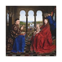 3421318344773968781_2048-1.jpeg Madonna of Chancellor Rolin – Jan van Eyck (c. 1435) – Renaissance Canvas Print