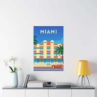 3958613870714697931_2048-1.jpeg Miami, Florida - LUNE Original - Vintage Art Deco Style Travel Poster Print
