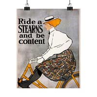 4138164813141885064_2048-1.jpeg Ride a Stearns and Be Content ad – Edward Penfield (1896) – Art Nouveau Poster Print