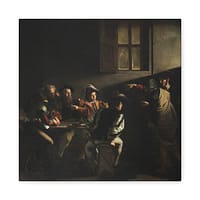 445101675529593171_2048-1.jpeg The Calling of Saint Matthew – Caravaggio (c. 1599-1600) – Renaissance Canvas Print