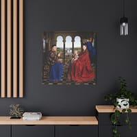 4884012302642029495_2048-1.jpeg Madonna of Chancellor Rolin – Jan van Eyck (c. 1435) – Renaissance Canvas Print