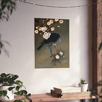 5735149818135627486_2048-1.jpeg Crow and Blossom – Ohara Koson (c. 1910) – Japanese Woodblock Poster Print