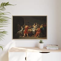 6068178191063449517_2048-1.jpeg The Death of Socrates – Jacques-Louis David (1787) – Classical Framed Canvas Print