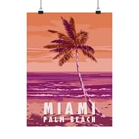 6089261786521577722_2048-1.jpeg Miami, Florida - LUNE Original - Vintage Style Travel Poster Print