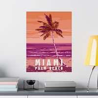 6766754695603222736_2048-1.jpeg Miami, Florida - LUNE Original - Vintage Style Travel Poster Print
