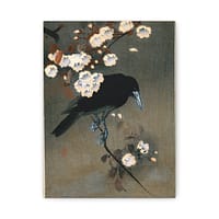 810686278906404564_2048-1.jpeg Crow and Blossom – Ohara Koson (c. 1910) – Japanese Woodblock Canvas Print