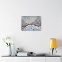 8293246030785331435_2048-1.jpeg Snow at Argenteuil – Claude Monet (1875) – Impressionist Canvas Print