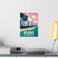 8481297953174248274_2048-2.jpeg Miami, Florida - LUNE Original - Vintage Style Travel Poster Print