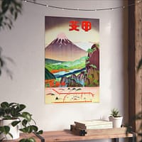 9257275201772706161_2048-1.jpeg Fields of Color, Yamanashi Prefecture – Japanese Railways (c. 1930s) – Vintage Travel Poster Print