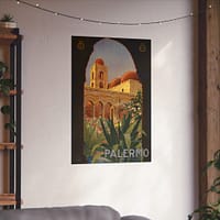 9378975998995373123_2048-1.jpeg Palermo, Sicilia (Sicily) – ENIT Italian National Tourist Board (c. 1920) – Vintage Travel Poster Print