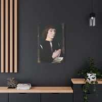 9634956160785615510_2048-1.jpeg Portrait of a Young Man at Prayer – Hans Memling (c. 1485-1490) – Renaissance Canvas Print