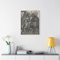 9753367160062859647_2048-1.jpeg Knight, Death, and the Devil – Albrecht Dürer (1513) – Renaissance Canvas Print