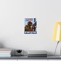 12484040026095705730_2048.jpeg You can't afford to miss either! Buy war bonds every payday - Martha Sawyers (1944) - Patriotic WWII Poster Print