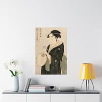 14157561336239279325_2048.jpeg Woman Holding a Fan - Kitagawa Utamaro (c. 1793) - Japanese Woodblock Poster Print