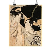 15476723305590121955_2048.jpeg Woman and Fan Vendor - Kitagawa Utamaro (c. 1790s) - Japanese Woodblock Poster Print