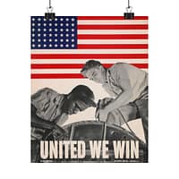 16130956746071577112_2048.jpeg United We Win - War Manpower Commission - Howard Liberman (1943) - Patriotic WWII Poster Print