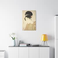 1742574354662104133_2048.jpeg Woman Holding a Round Fan - Kitagawa Utamaro (c. 1792-1802) - Japanese Woodblock Canvas Print