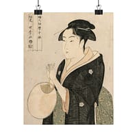 17907855881812738036_2048.jpeg Woman Holding a Fan - Kitagawa Utamaro (c. 1793) - Japanese Woodblock Poster Print