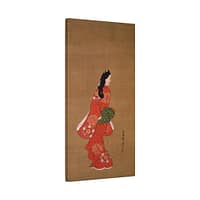 6401883172336602932_2048.jpeg Beauty Looking Back - Hishikawa Moronobu (c. 17th century) - Japanese Woodblock Canvas Print