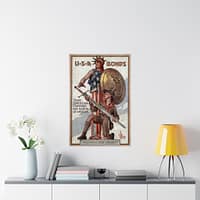 7522692803371765206_2048.jpeg Weapons for Liberty - U.S.A. bonds - J.C. Leyendecker (c. 1918) - Patriotic WWI Poster Print