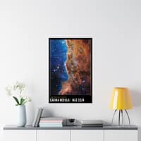 106969406370898582_2048.jpeg Carina Nebula - NIRCam Compass Image - NASA James Webb Space Telescope - Space Age Poster Print