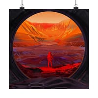 10843852592550708768_2048.jpeg Astronaut Stands on Mars - NASA (2020) - Space Age Poster Print