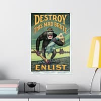 10274620158773489430_2048.jpeg Destroy this Mad Brute - Enlist - Harry Ryle Hopps (1917) - Patriotic WWI Poster Print