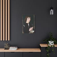 10297516804690089717_2048.jpeg Portrait of a Young Man at Prayer – Hans Memling (c. 1485-1490) – Renaissance Canvas Print