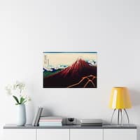 10544952965703547523_2048.jpeg Thunderstorm Beneath the Summit (Sanka Hakuu, Black Fuji) - Katsushika Hokusai (c. 1830-32) - Japanese Woodblock Poster Print