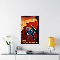 10566066138932367432_2048.jpeg Mars Explorers Wanted – NASA Recruitment Ad – Space Age Poster Print