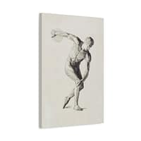 10663145115421432694_2048.jpeg Gipsmodel van Discuswerper - Male Anatomical Study - Jan Veth (c. 1874-1925) - Vintage Art Canvas Print