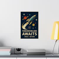 10823012785090684338_2048.jpeg Tomorrowland Awaits, Space & Beyond – LUNE Original – Space Age Poster Print