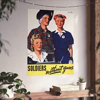 10833702222811176963_2048.jpeg Soldiers Without Guns - Adolph Treidler (1944) - Patriotic WWII Poster Print
