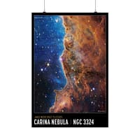 10977462828061251217_2048.jpeg Carina Nebula - NIRCam Compass Image - NASA James Webb Space Telescope - Space Age Poster Print