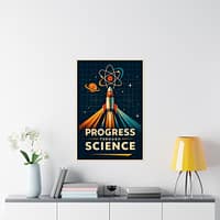 11024927001324796154_2048-1.jpeg Progress Through Science – LUNE Original – Atomic Age Poster Print