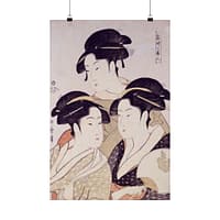 11296786437930855643_2048.jpeg Three Beauties of the Present Day - Kitagawa Utamaro (c. 1792-93) - Japanese Woodblock Poster Print
