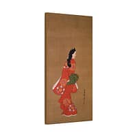 11841231799598974526_2048.jpeg Beauty Looking Back - Hishikawa Moronobu (c. 17th century) - Japanese Woodblock Canvas Print